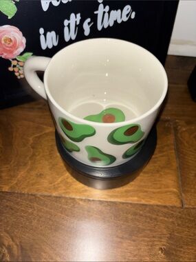 Essentials Avocado Stoneware Mug - Soft Pink & White NEW